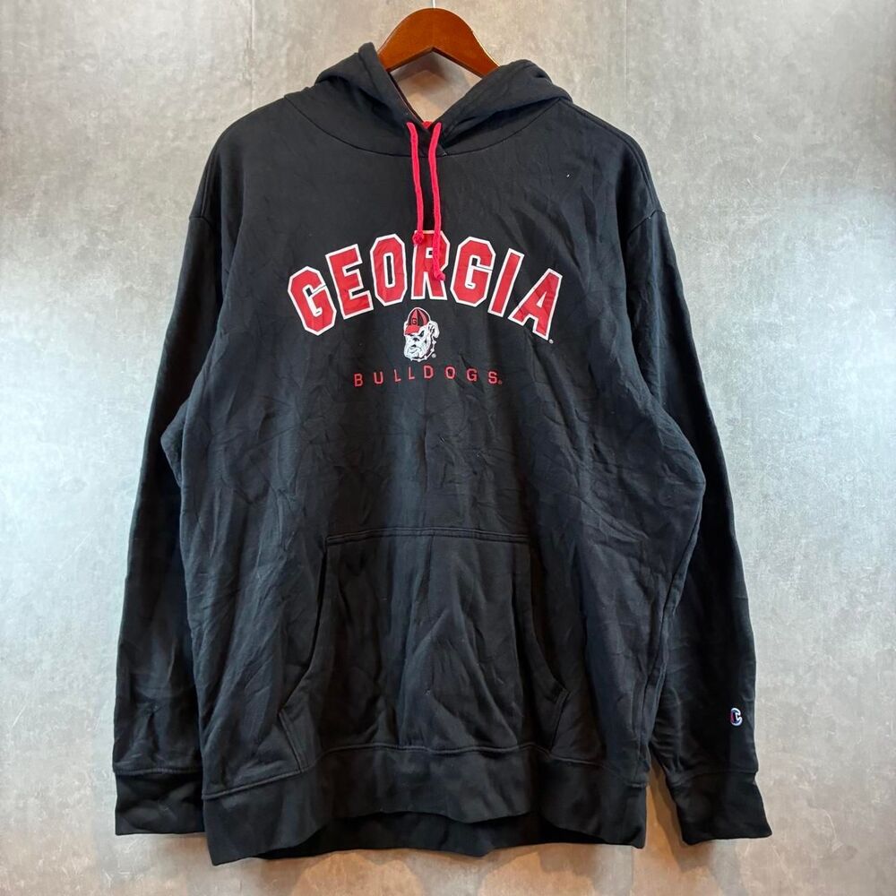 Champion Men's Black and Grey Hoodie